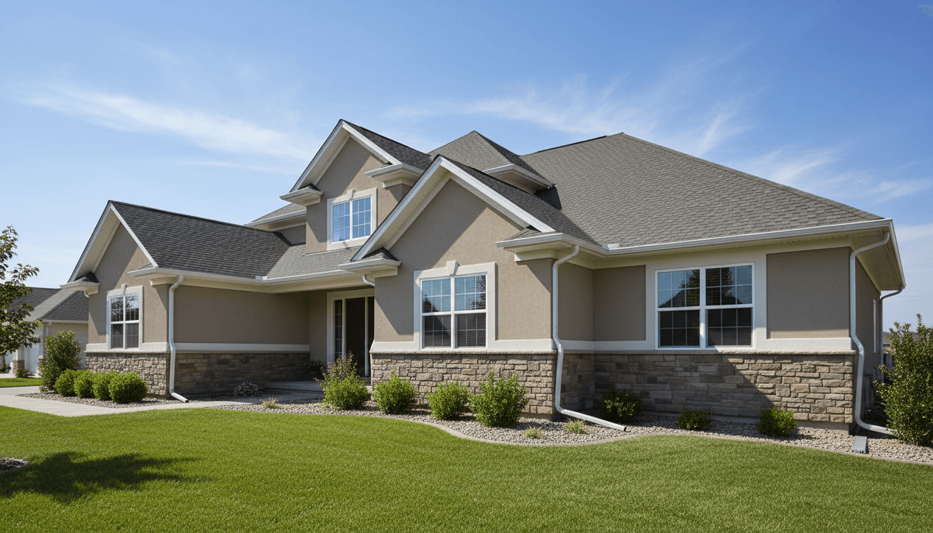 New gutter installation on a residential home in Dallas